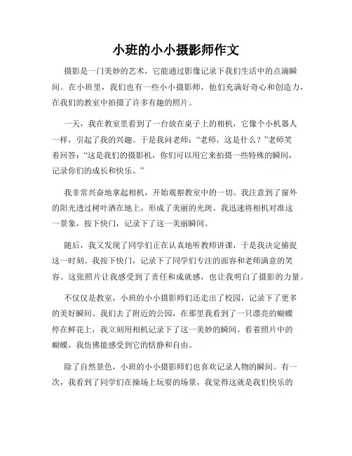 小班的小小摄影师作文