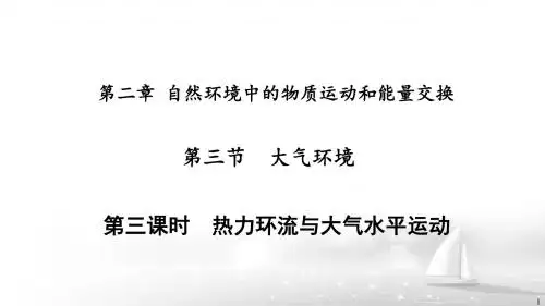 湘教版高中地理必修一2.33热力环流与大气水平运动(共19张PPT) (1)