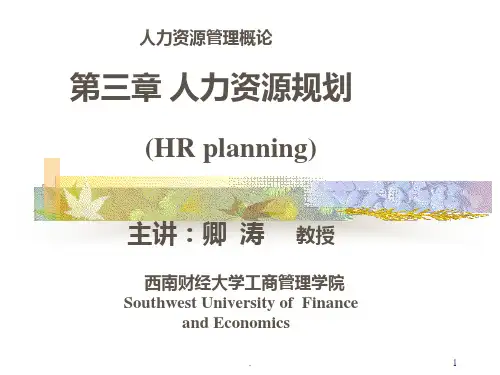 西南财经大学《人力资源管理概论》(卿涛)第三章PPT课件