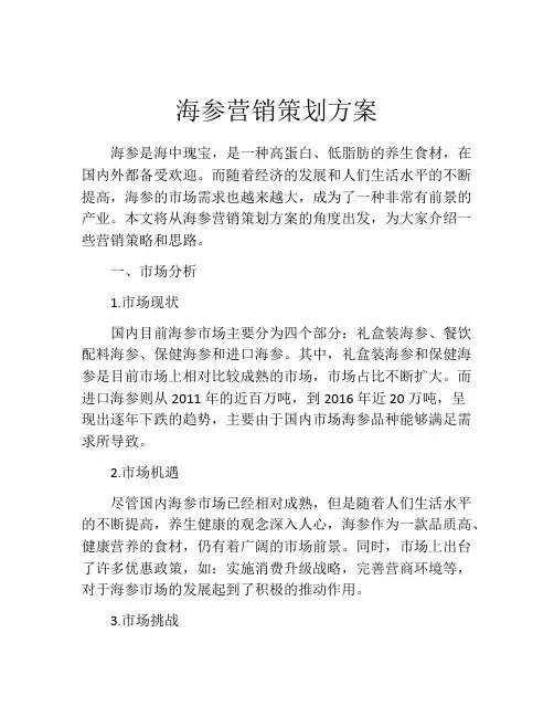 海参营销策划方案