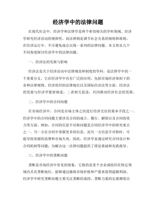 经济学中的法律问题