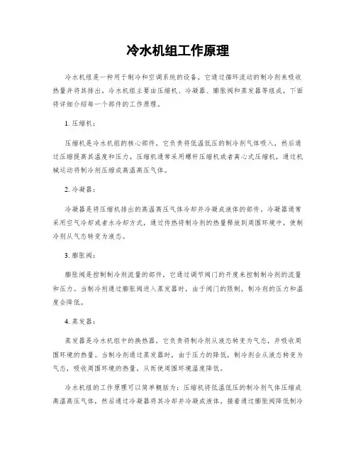冷水机组工作原理