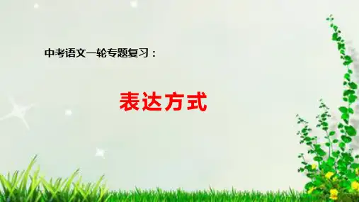 2024年中考语文一轮专题复习-表达方式课件
