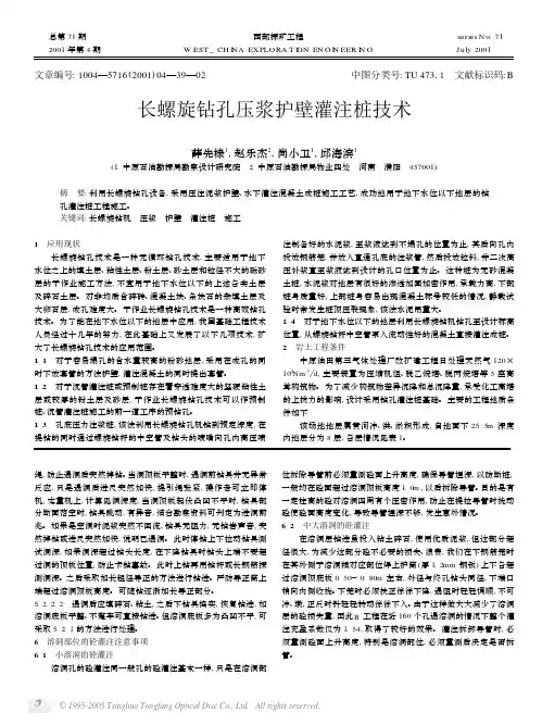 长螺旋钻孔