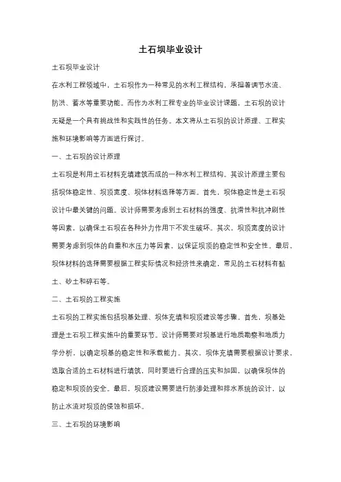 土石坝毕业设计