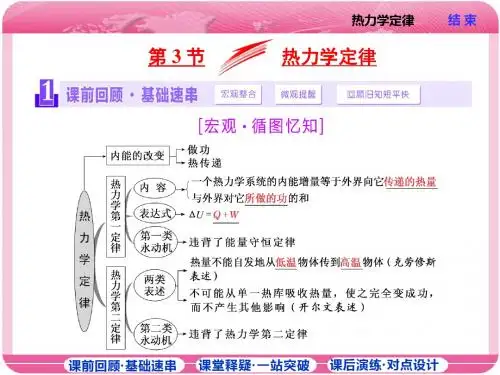 2018年高考物理复习第十二章  热学(选修3-3) 第3节  热力学定律