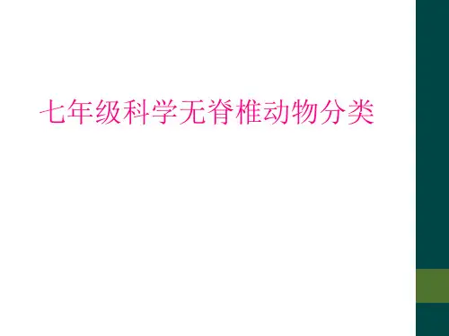 七年级科学无脊椎动物分类