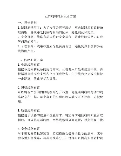 室内线路排版设计方案
