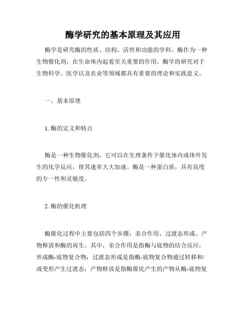 酶学研究的基本原理及其应用