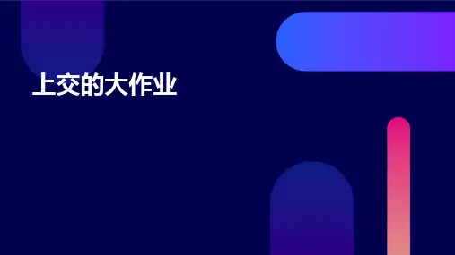 上交的大作业包括