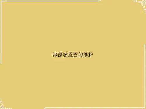 深静脉置管的维护【共27张PPT】