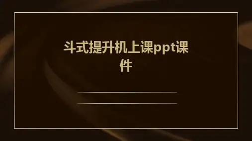 斗式提升机上课ppt课件
