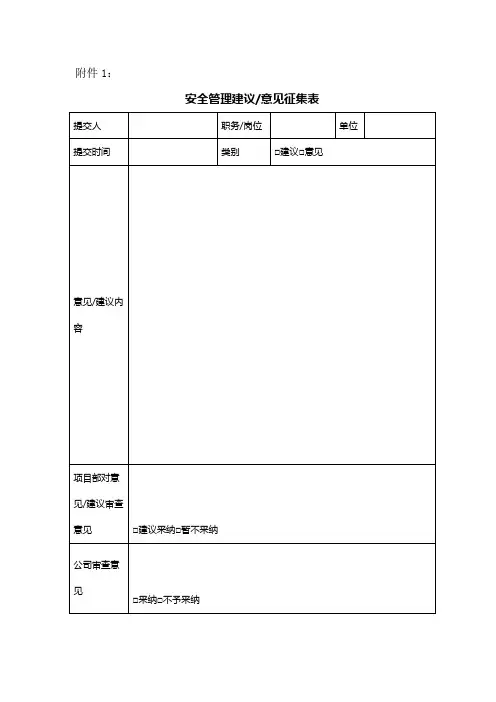 安康杯：附表