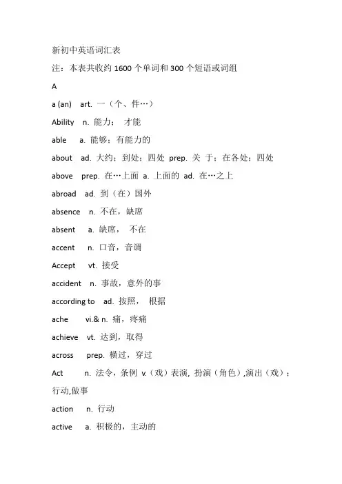 初高中衔接之词汇篇