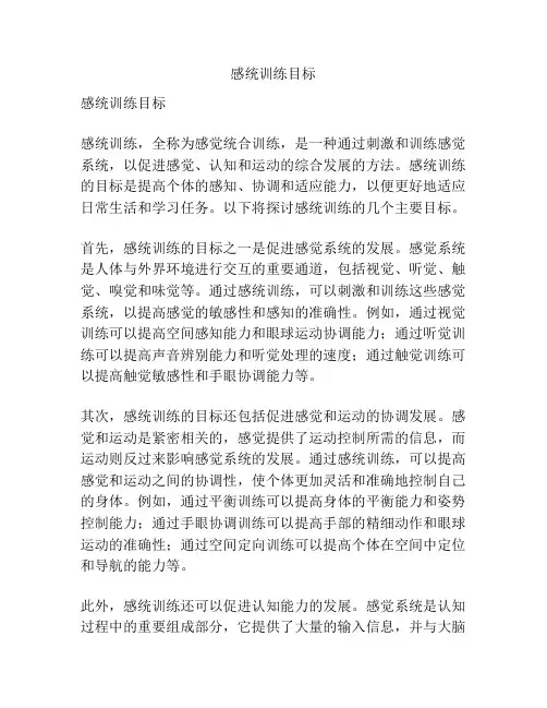 感统训练目标