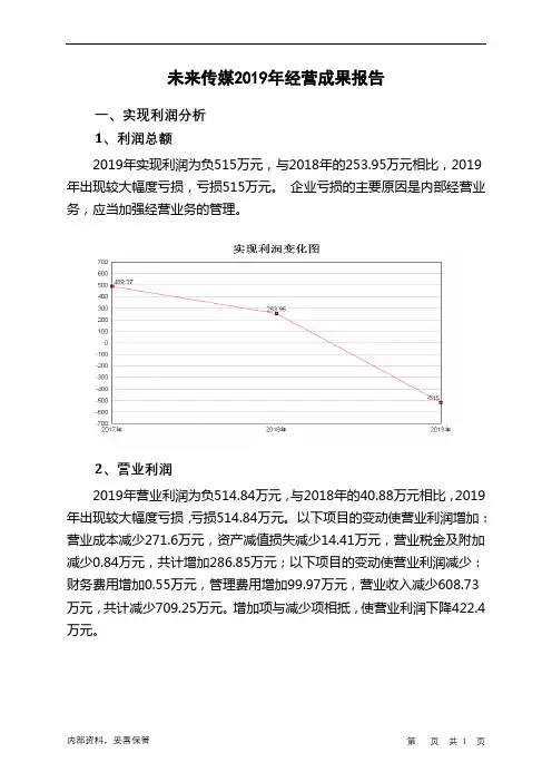 未来传媒2019年经营成果报告