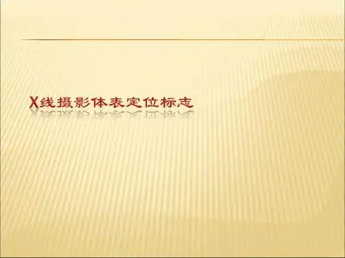 X线摄影体表定位标志