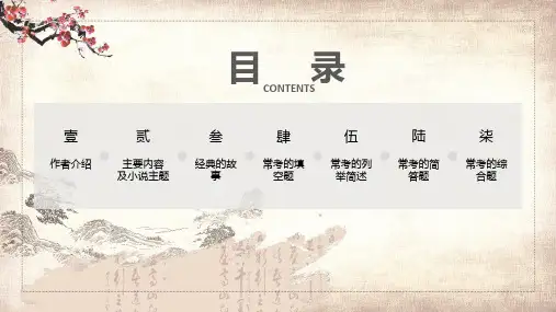 西游记综合考点学习培训教学PPT内容讲授