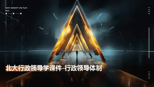 北大行政领导学课件行政领导体制