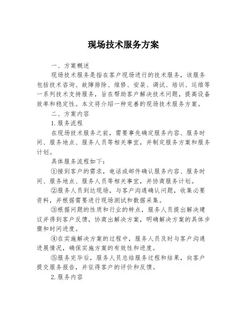 现场技术服务方案