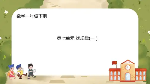 人教版数学一年级下册《找规律》课件(共20张PPT)