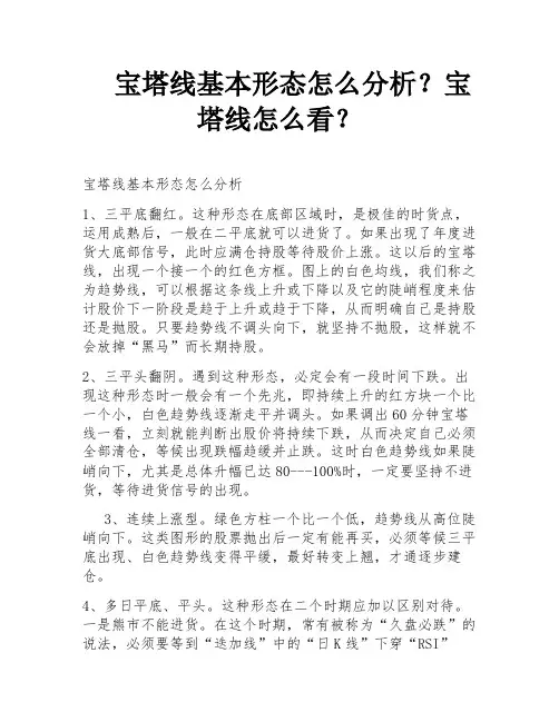 宝塔线基本形态怎么分析?宝塔线怎么看?