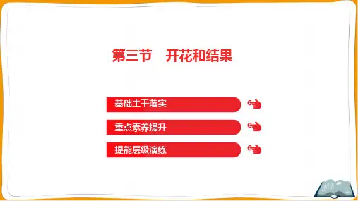 人教版七年级上册生物第三单元生物圈中的绿色植物第二章被子植物的一生第三节开花和结果