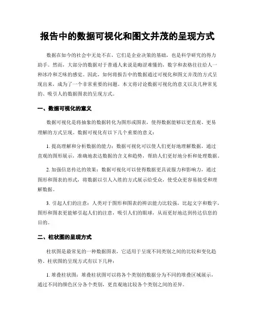 报告中的数据可视化和图文并茂的呈现方式