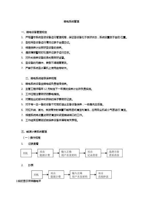 弱电系统维修保养规程完整