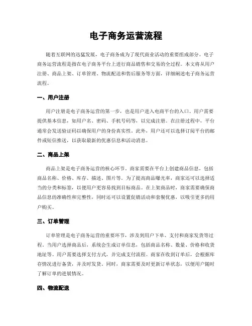 电子商务运营流程