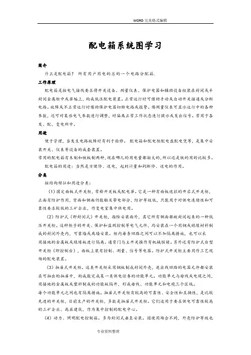 配电箱系统图中的符号解析