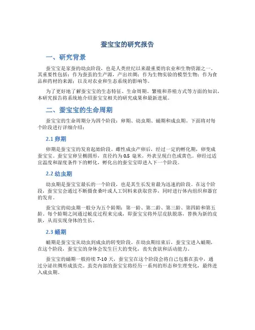 蚕宝宝的研究报告