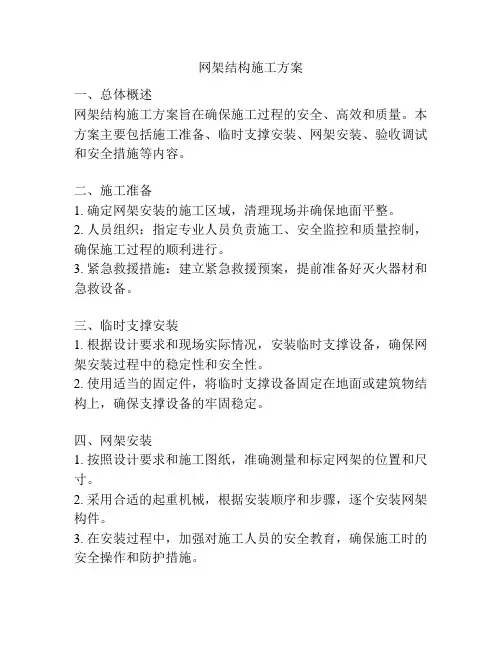 网架结构施工方案