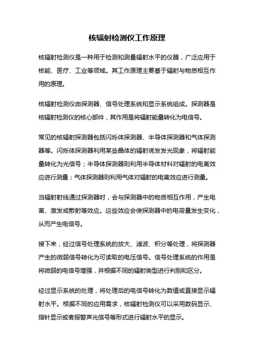核辐射检测仪工作原理