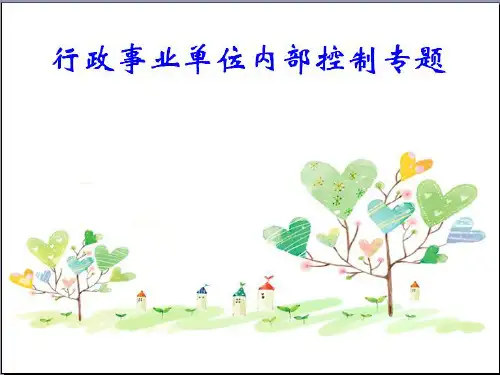 行政事业单位内部控制专题PPT课件