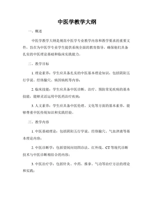 中医学教学大纲