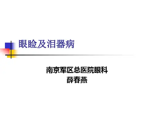 眼睑泪器病解析