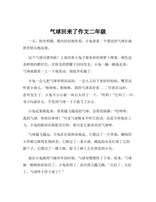 气球回来了作文二年级