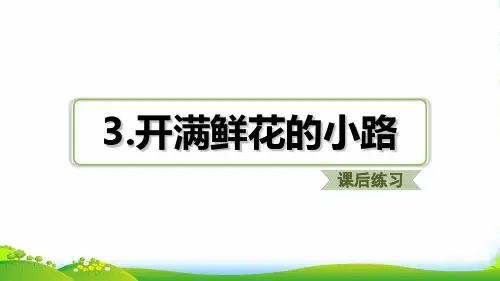 2021-2022年人教部编版二年级下册语文习题课件-第3课 开满鲜花的小路 课件 (12张ppt)