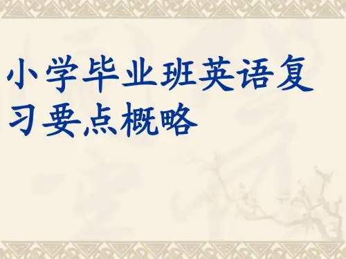 小升初复习外研社