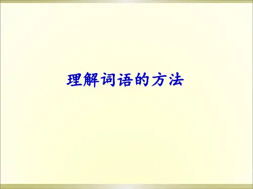 阅读技巧之理解词语的方法