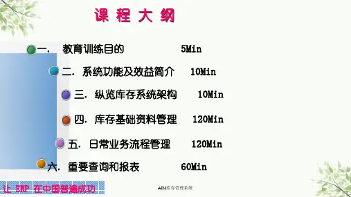 AIM库存管理系统课件