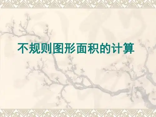 不规则图形面积的计算.