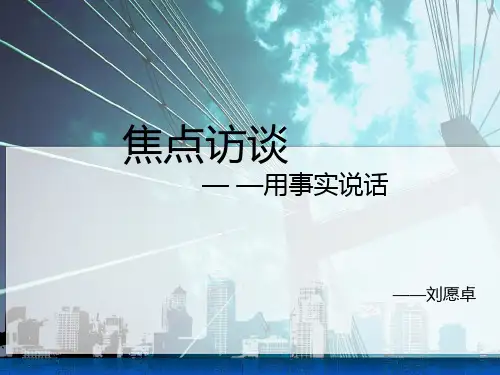 焦点访谈栏目特点评析
