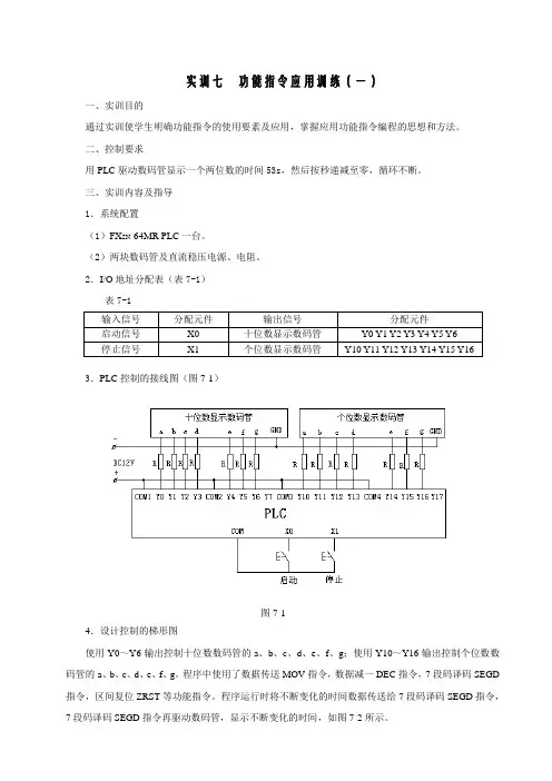 三菱控制7段数码管