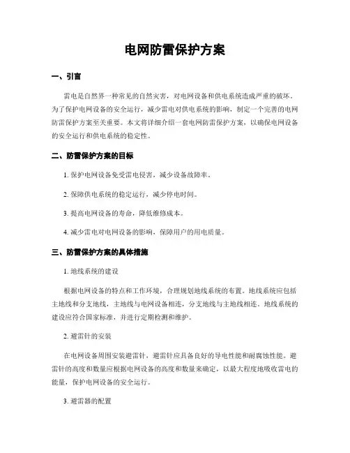 电网防雷保护方案