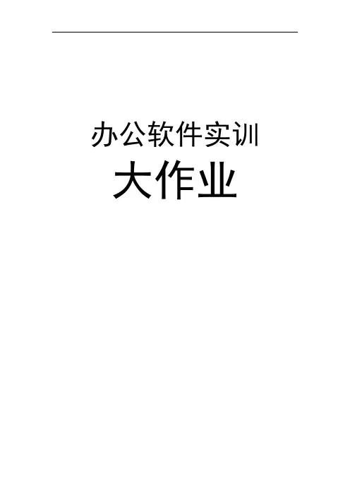 办公软件实训大作业