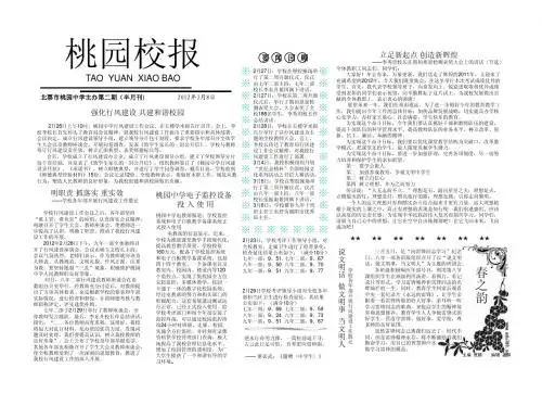 桃园校报  第二期 (无图片稿)