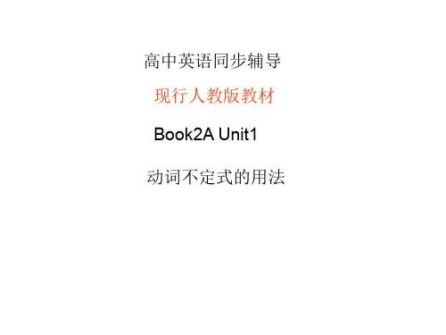 高二英语动词不定式的用法 优质课件