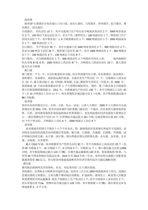 福建港口